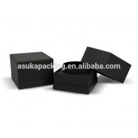 Luxury matt black gift box square cylinder package box for candle